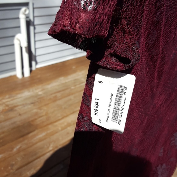 New women's bowden burgany floral dress size 8 - Picture 5 of 7